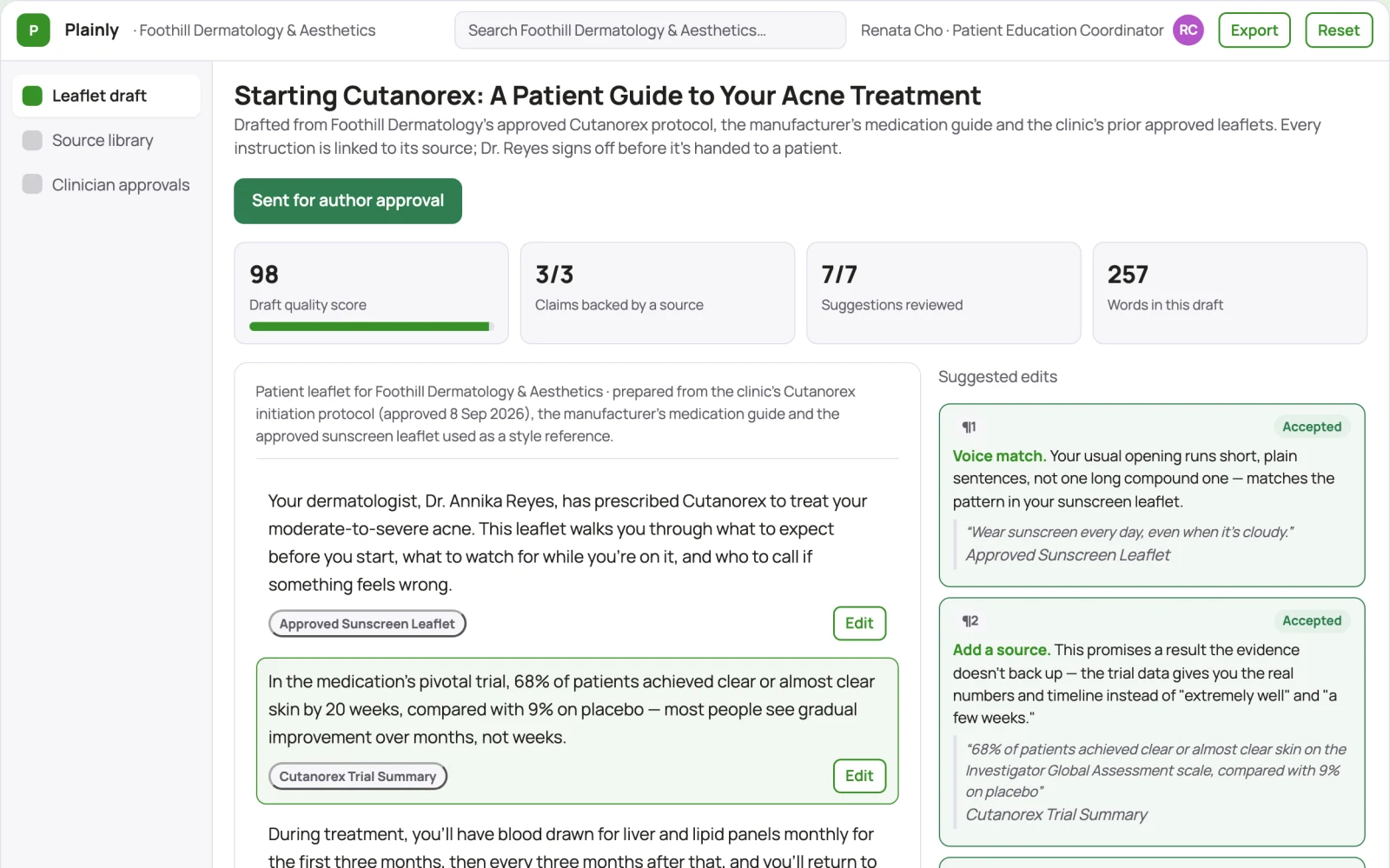 What Patient education studio looks like