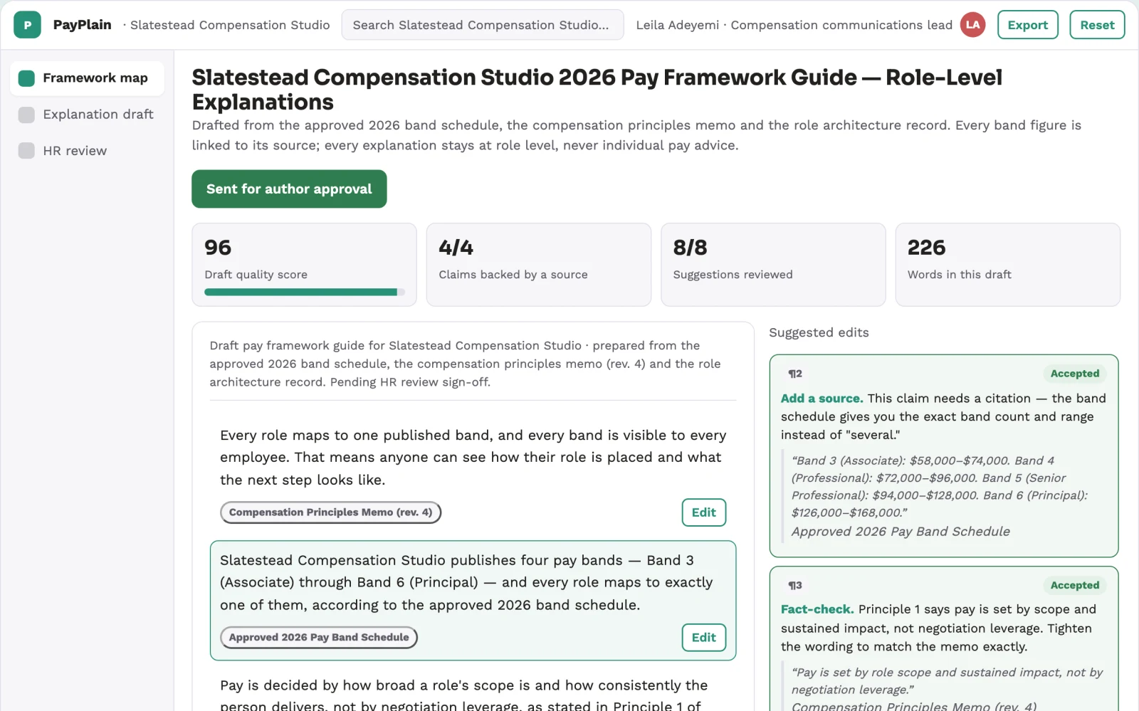 What Pay transparency explanation studio looks like