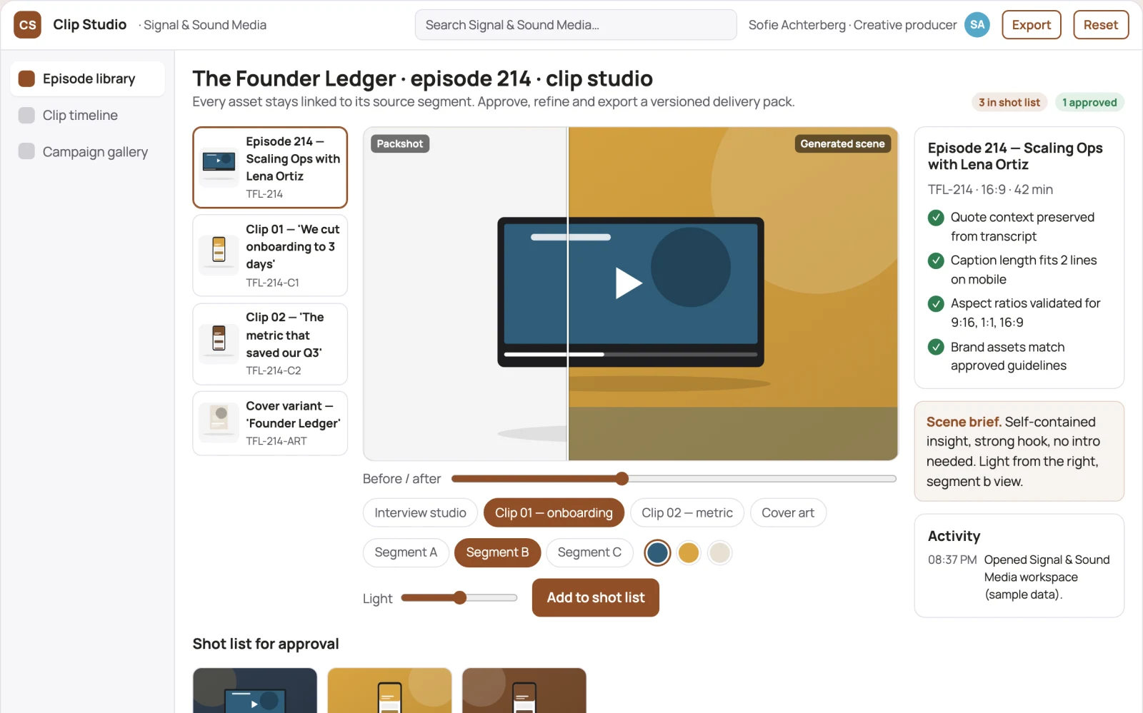 What Podcast promotion studio looks like