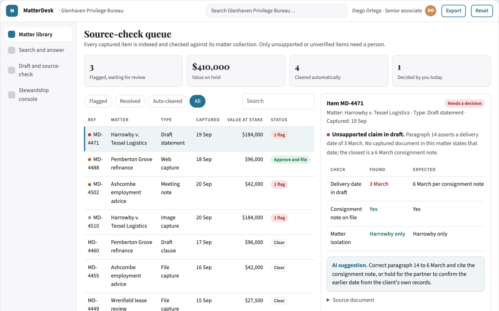 What Private knowledge capture and search workbench looks like
