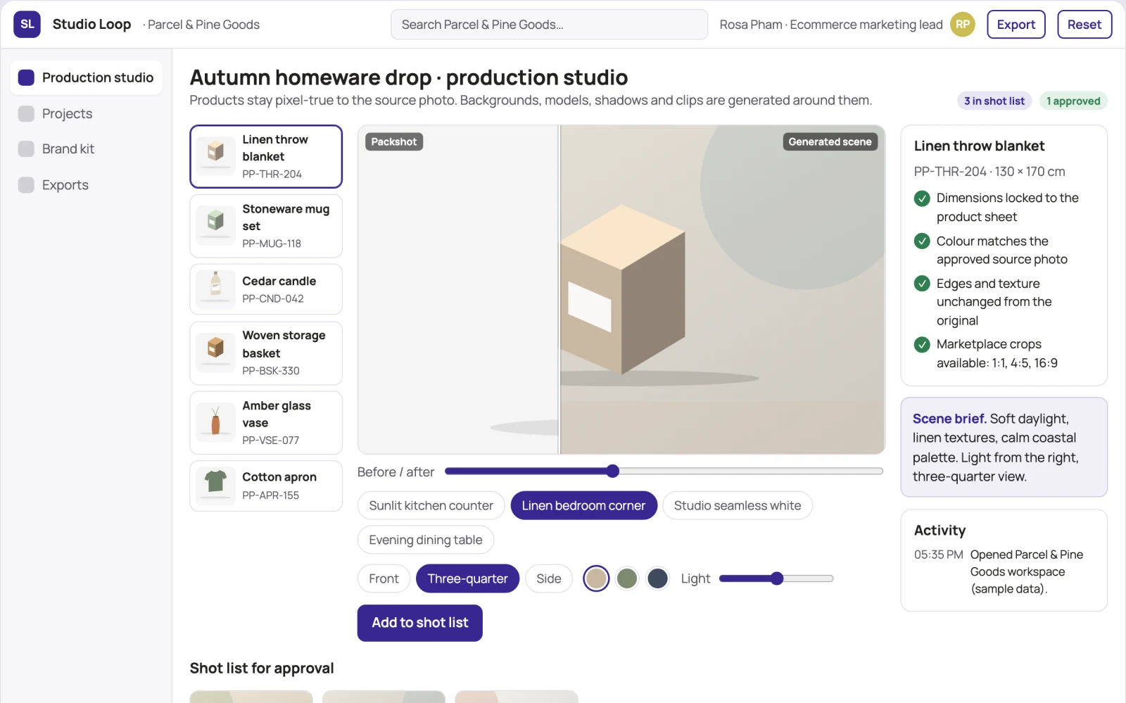 What Product photo and ad production studio looks like