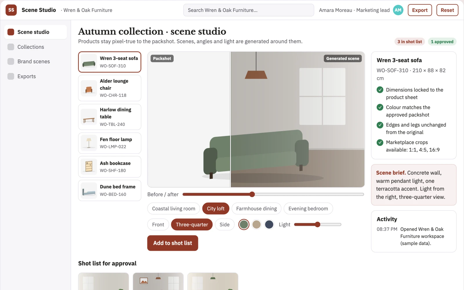 What Product photography studio looks like