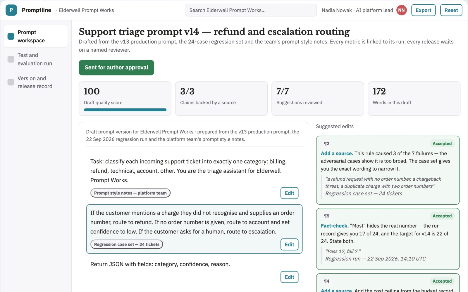 What Prompt lifecycle workbench for AI teams looks like