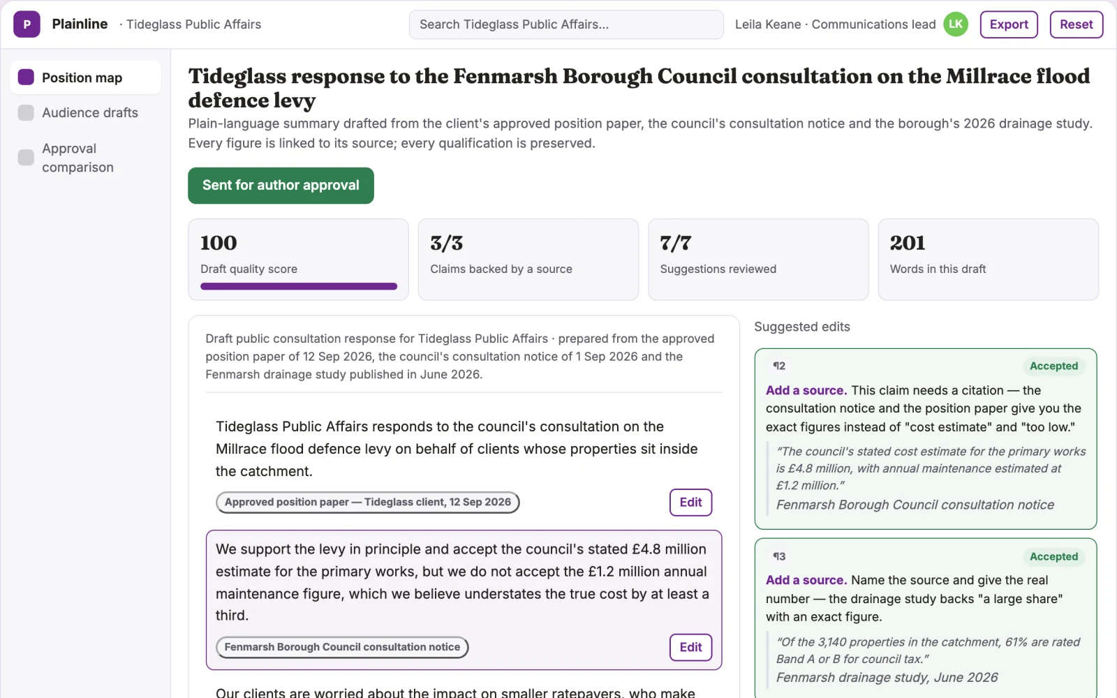 What Public consultation plain-language response studio looks like