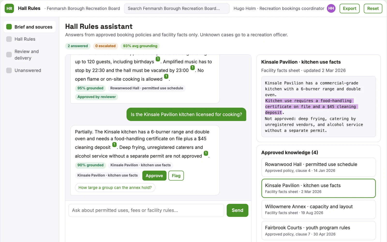 What Public facility booking rules explainer looks like