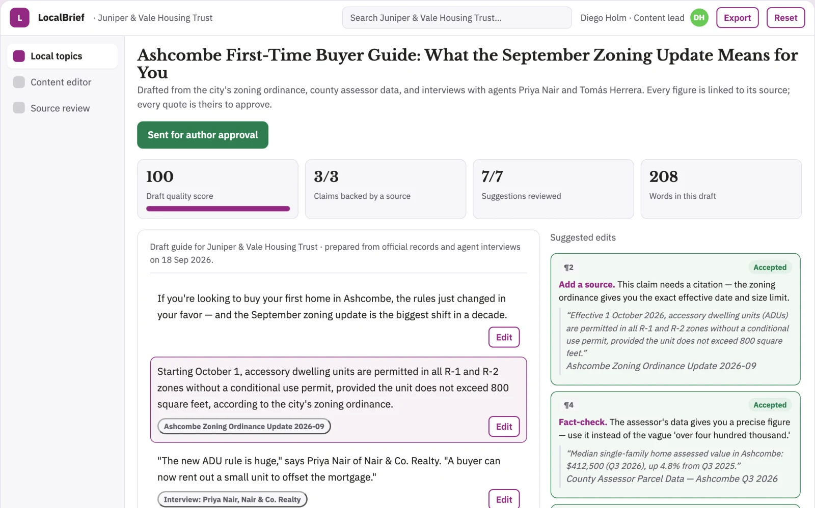 What Real estate content subscription looks like