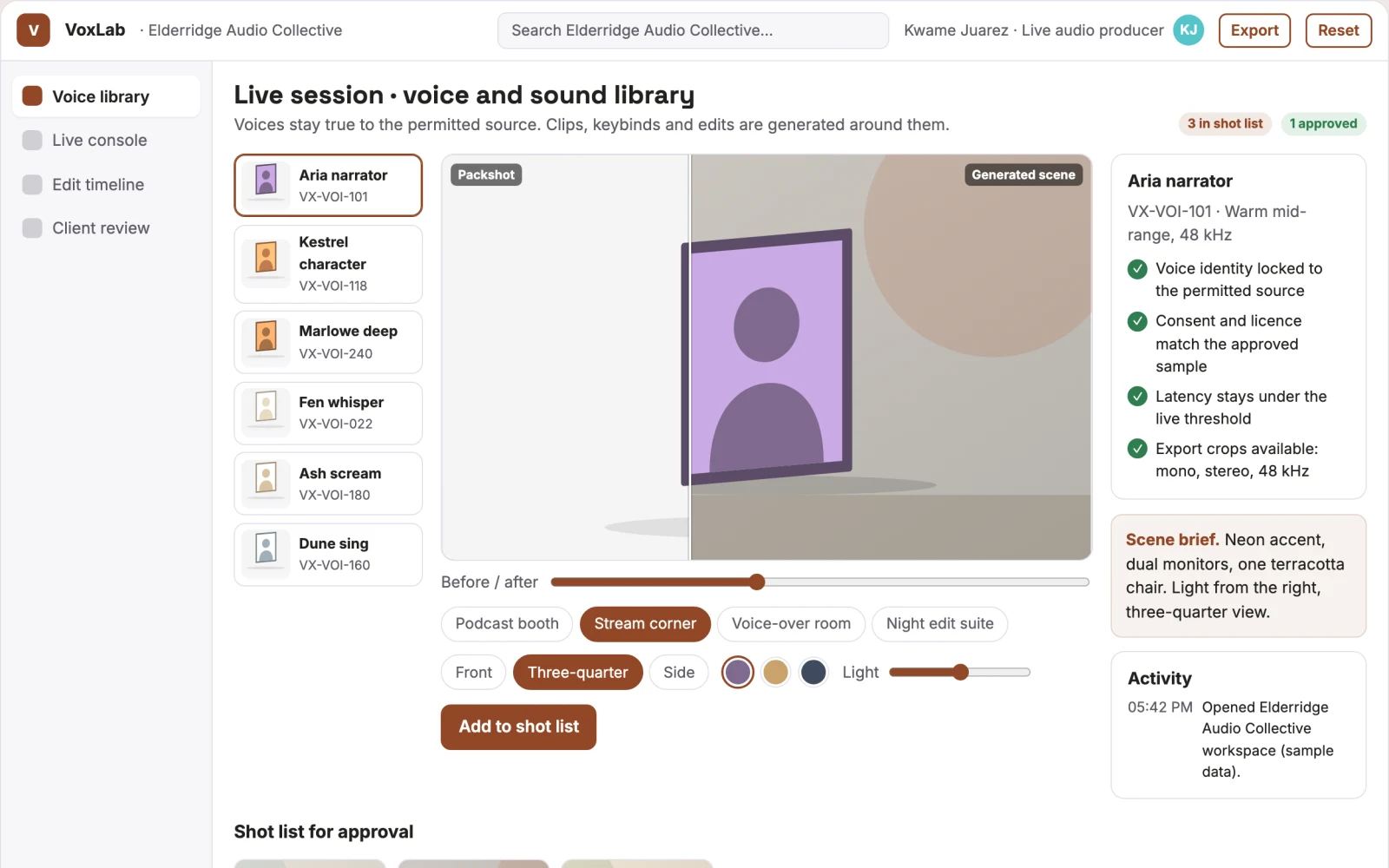 What Real-time voice transformation and audio production suite looks like