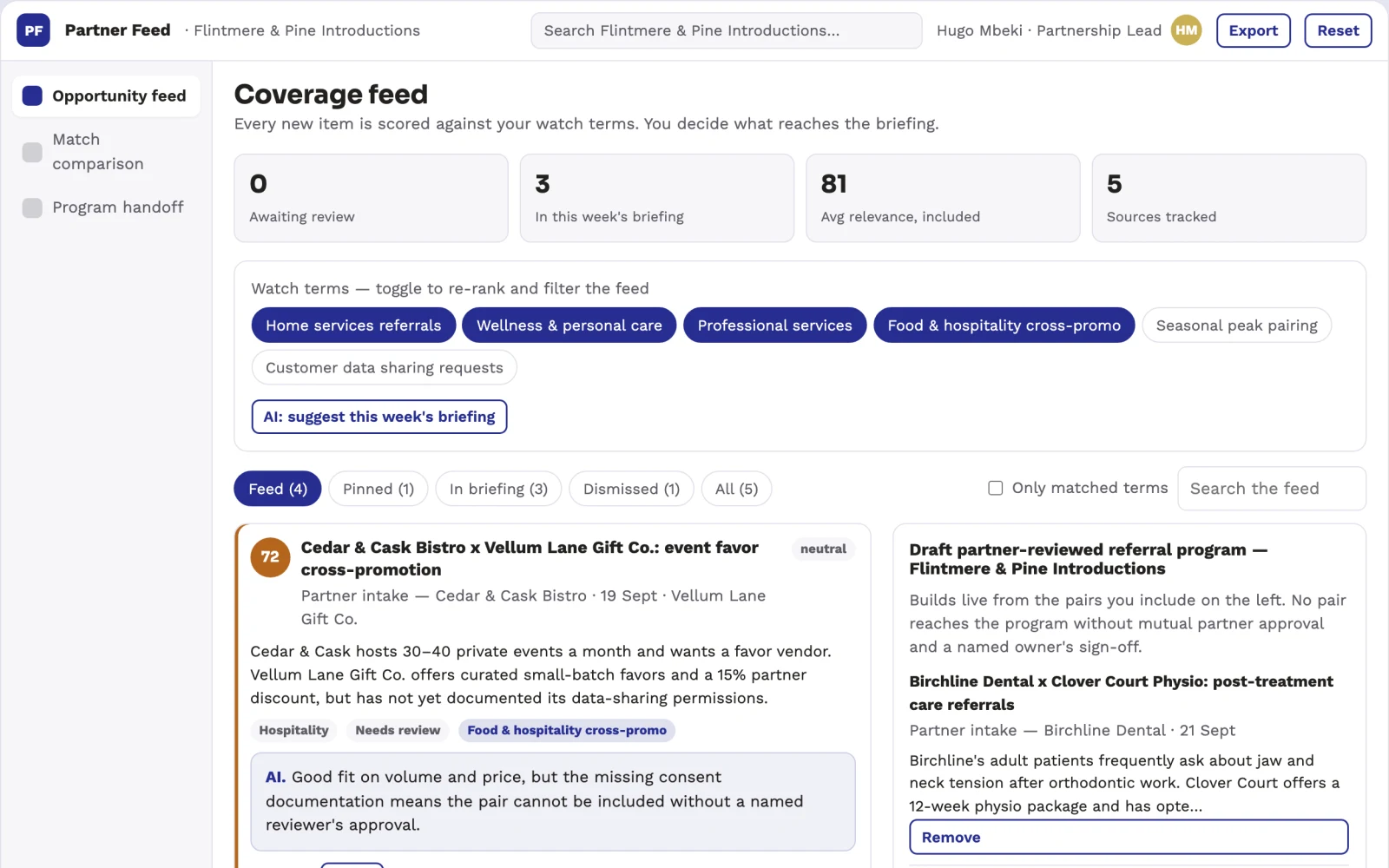 What Referral partner offer marketplace looks like