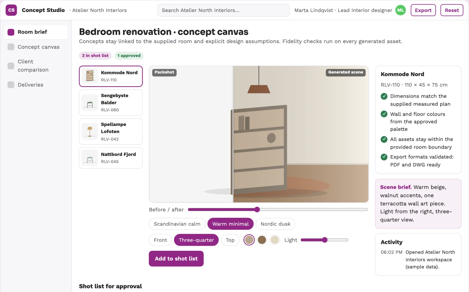 What Renovation concept studio looks like