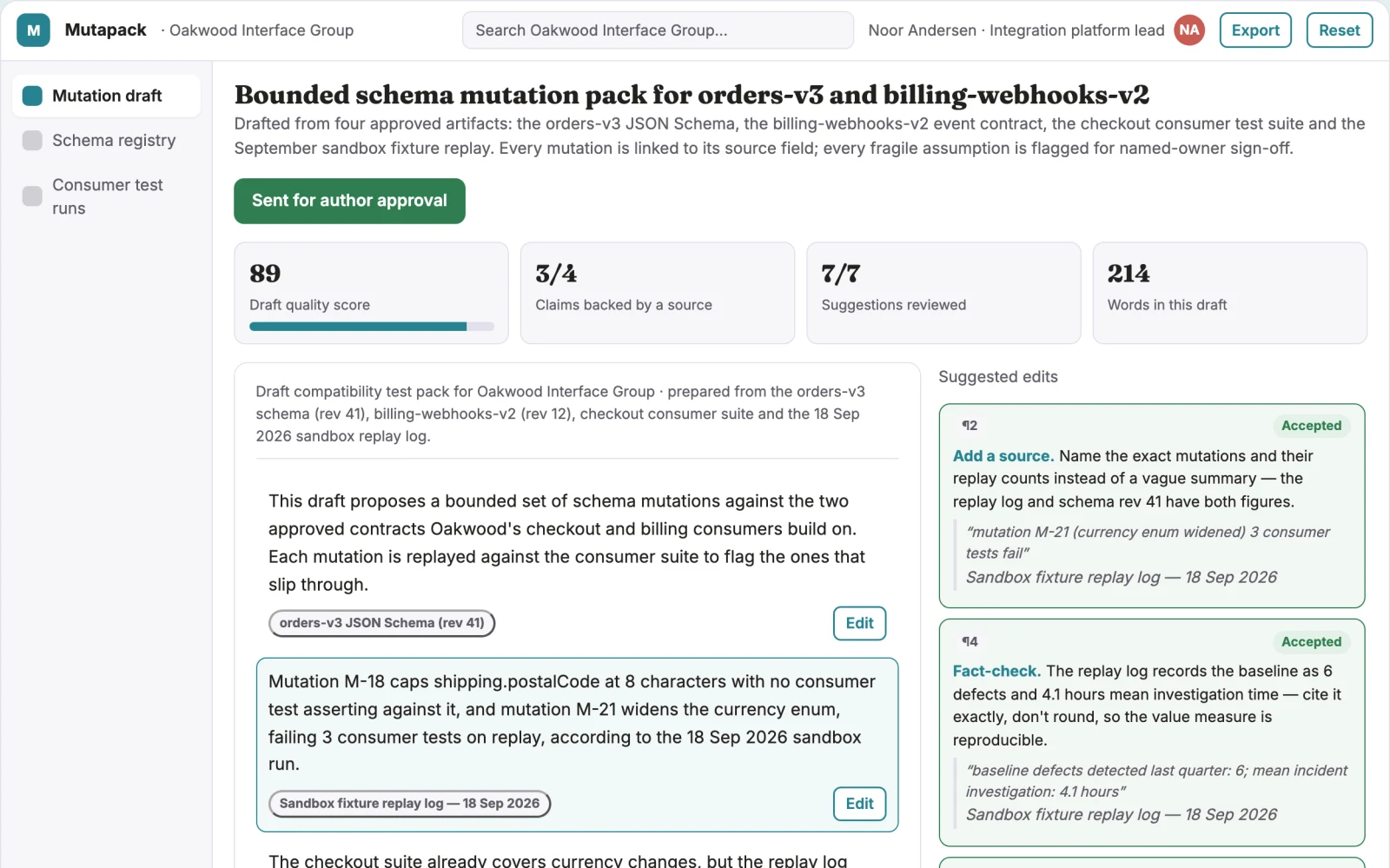 What SaaS integration contract mutation tester looks like