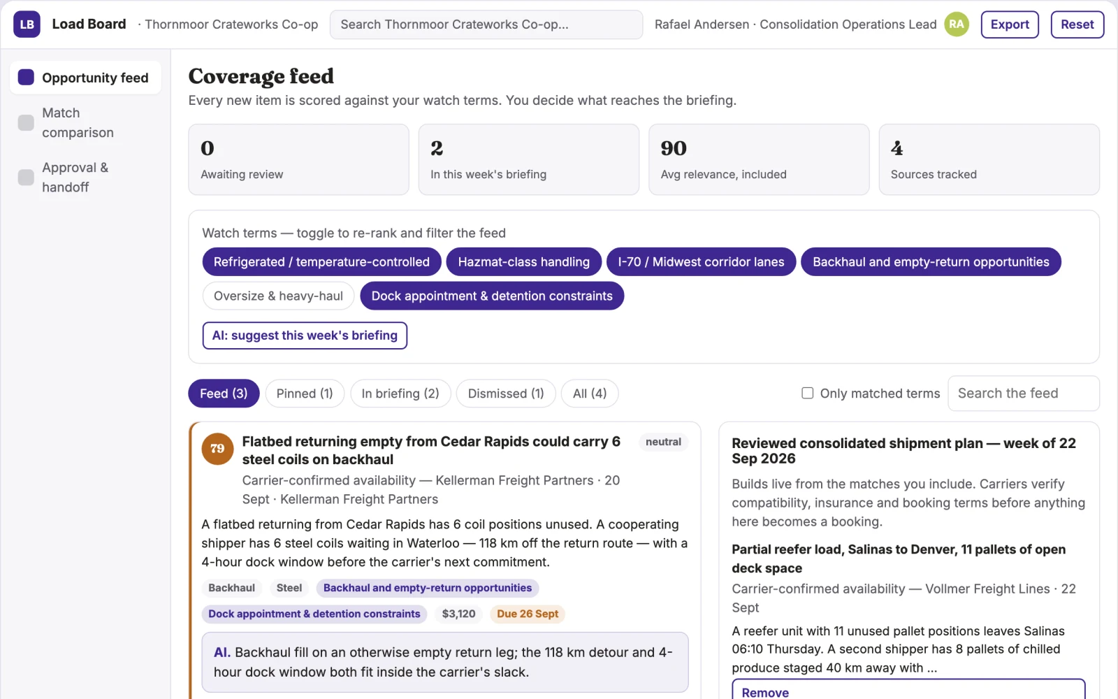 What Shared freight consolidation co-op looks like