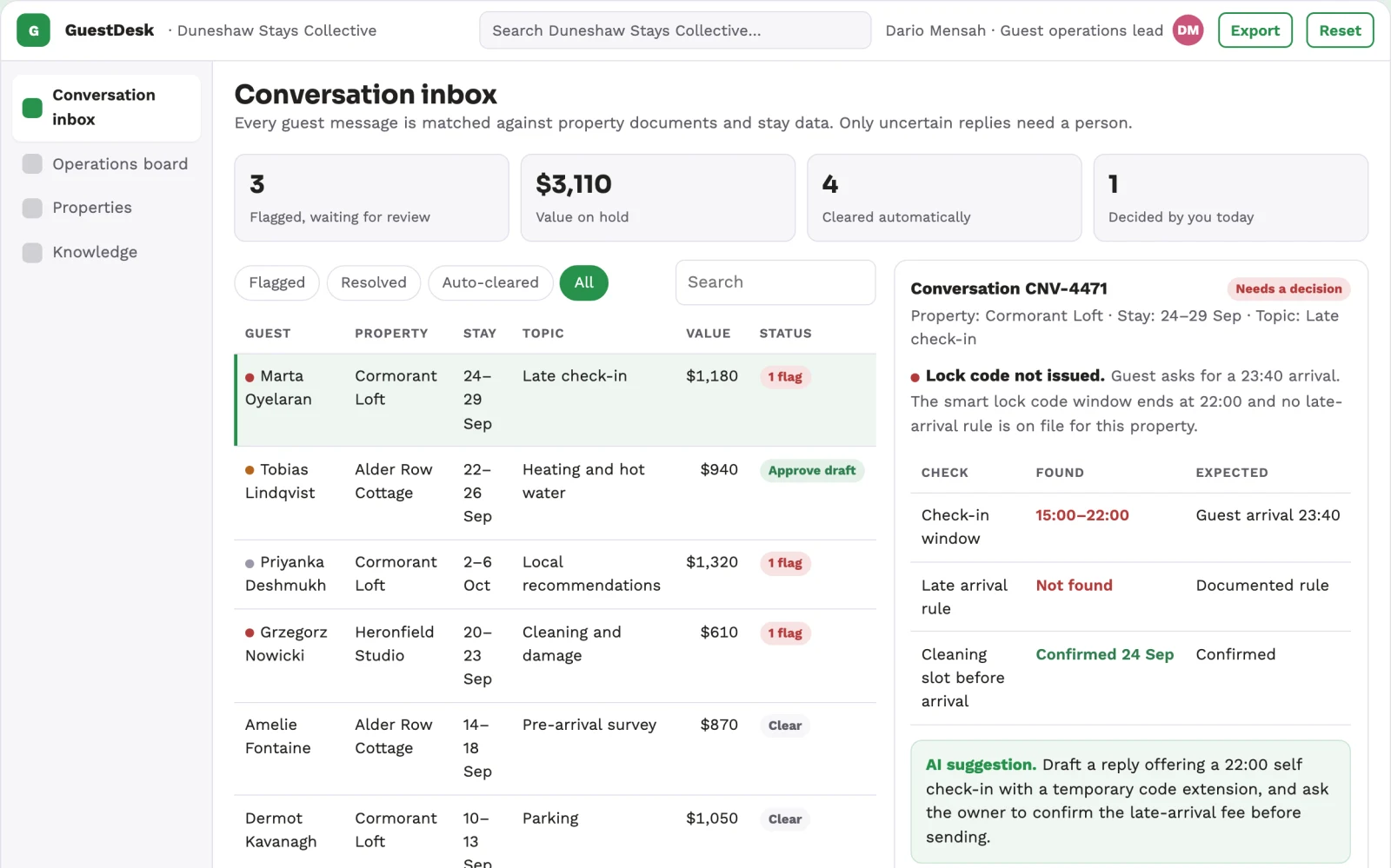 What Short-term rental guest communication and operations portal looks like
