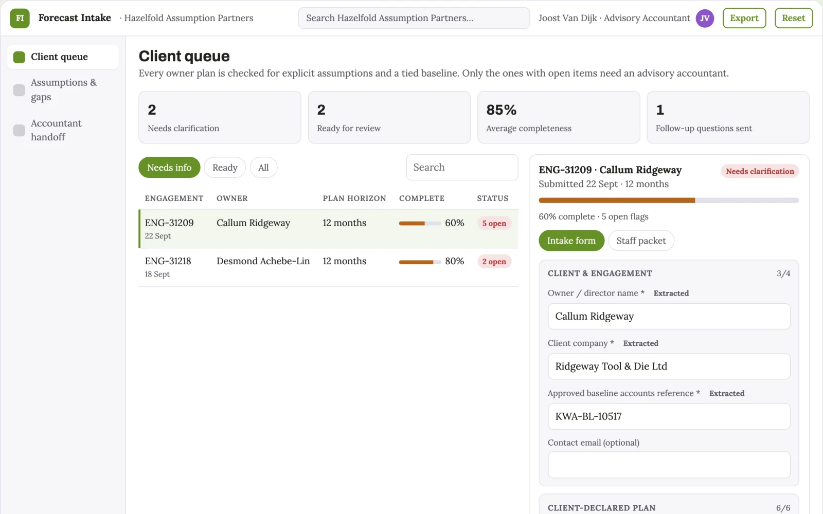 What Small-business finance scenario interview tool looks like