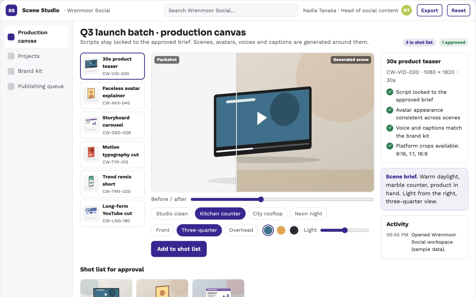 What Social video production and publishing workbench looks like