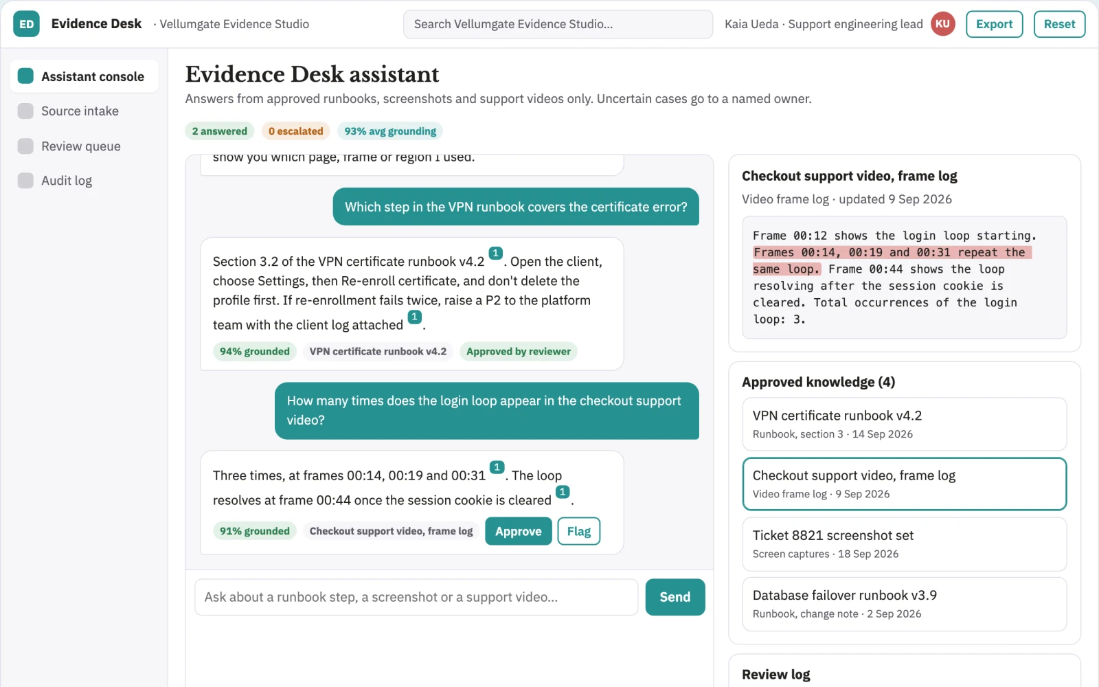 What Source-linked multimodal document and screen assistant looks like