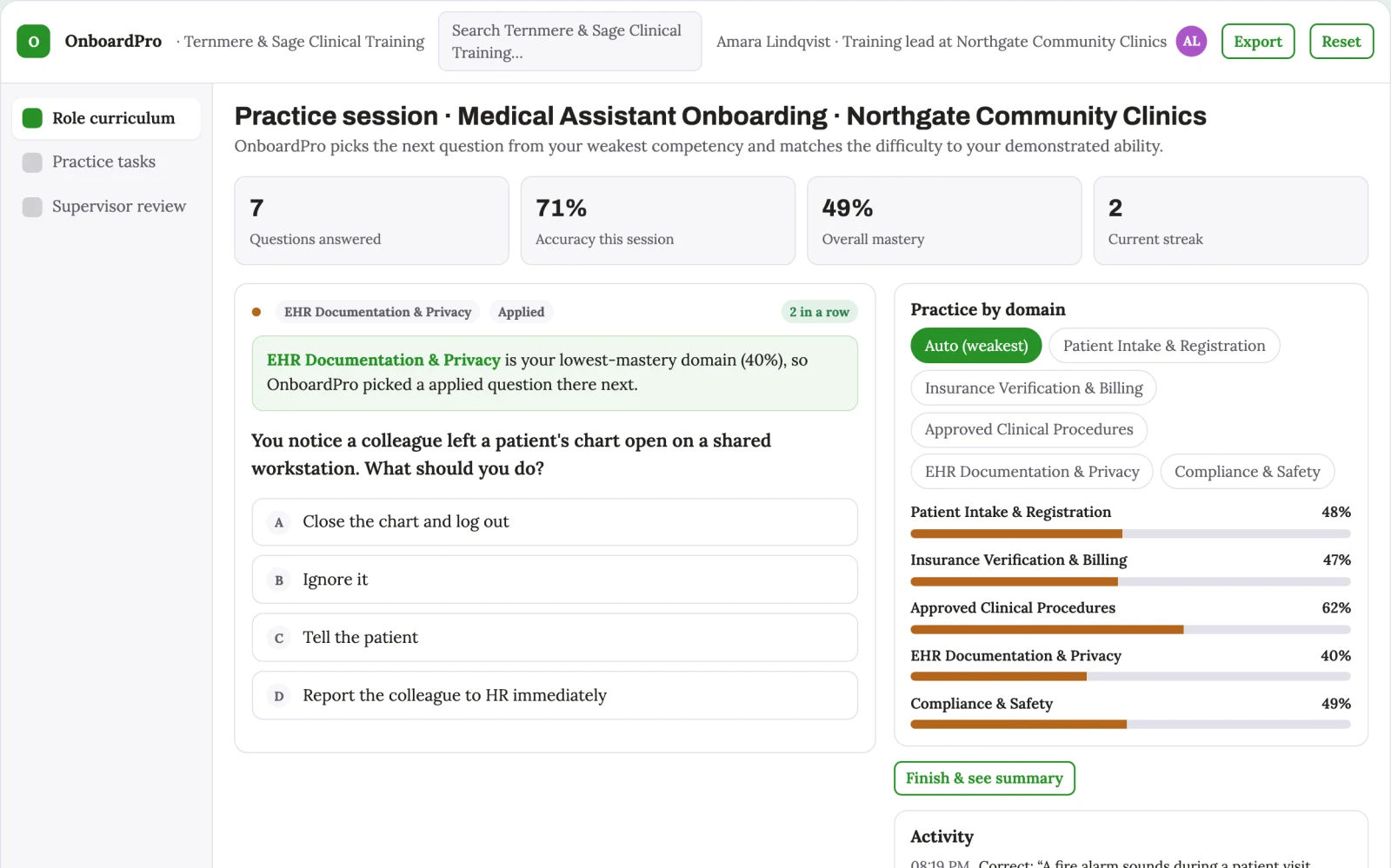 What Staff onboarding academy looks like