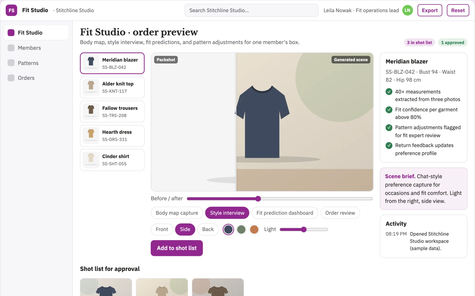 What Fit-First Wardrobe Service looks like
