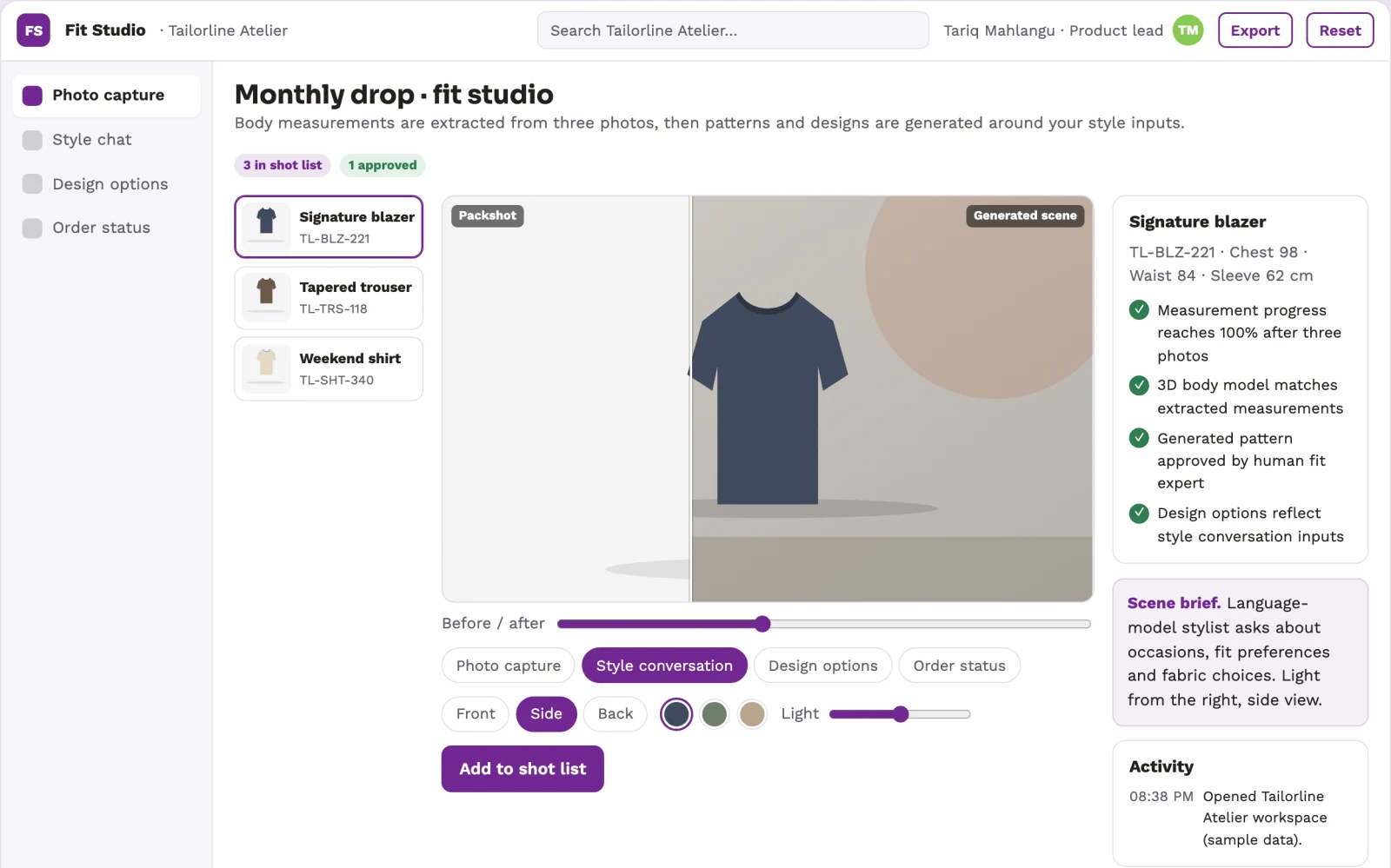 What Monthly Personal AI Tailor looks like