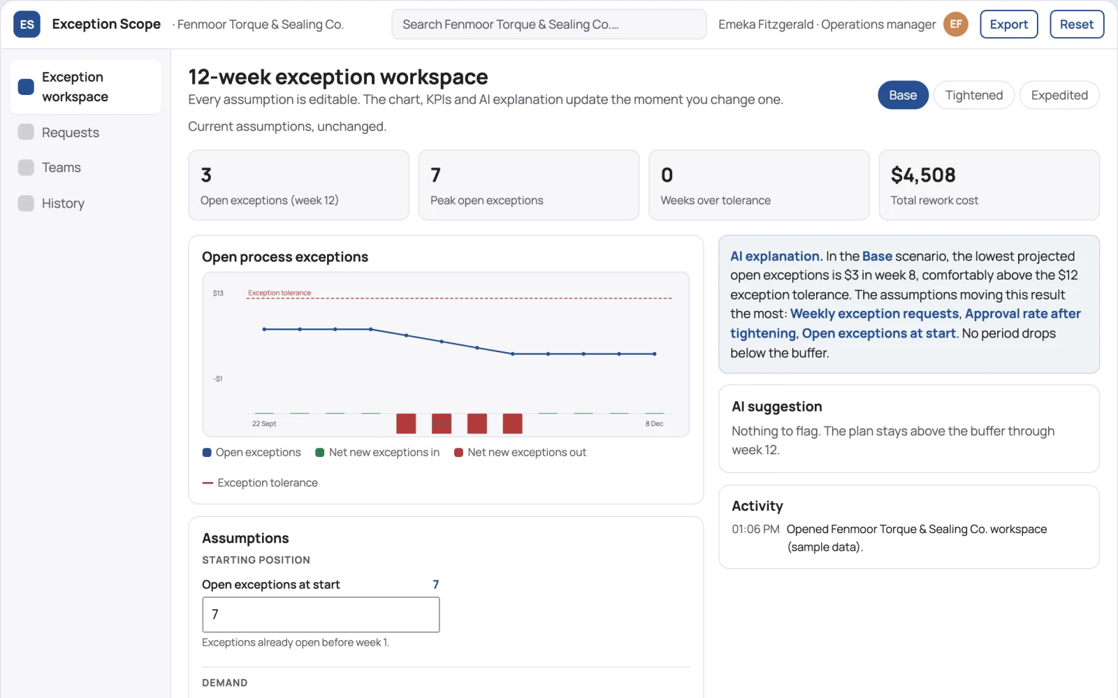 What Team process exception negotiation looks like