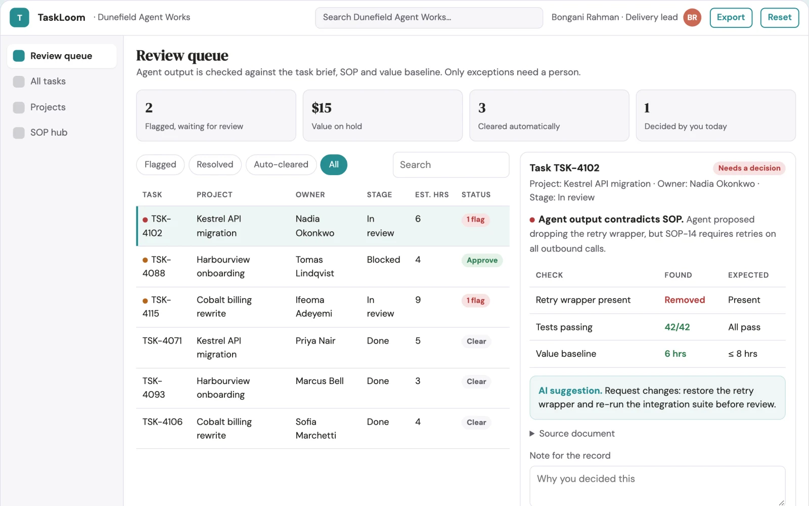 What Team project and task coordination workspace looks like