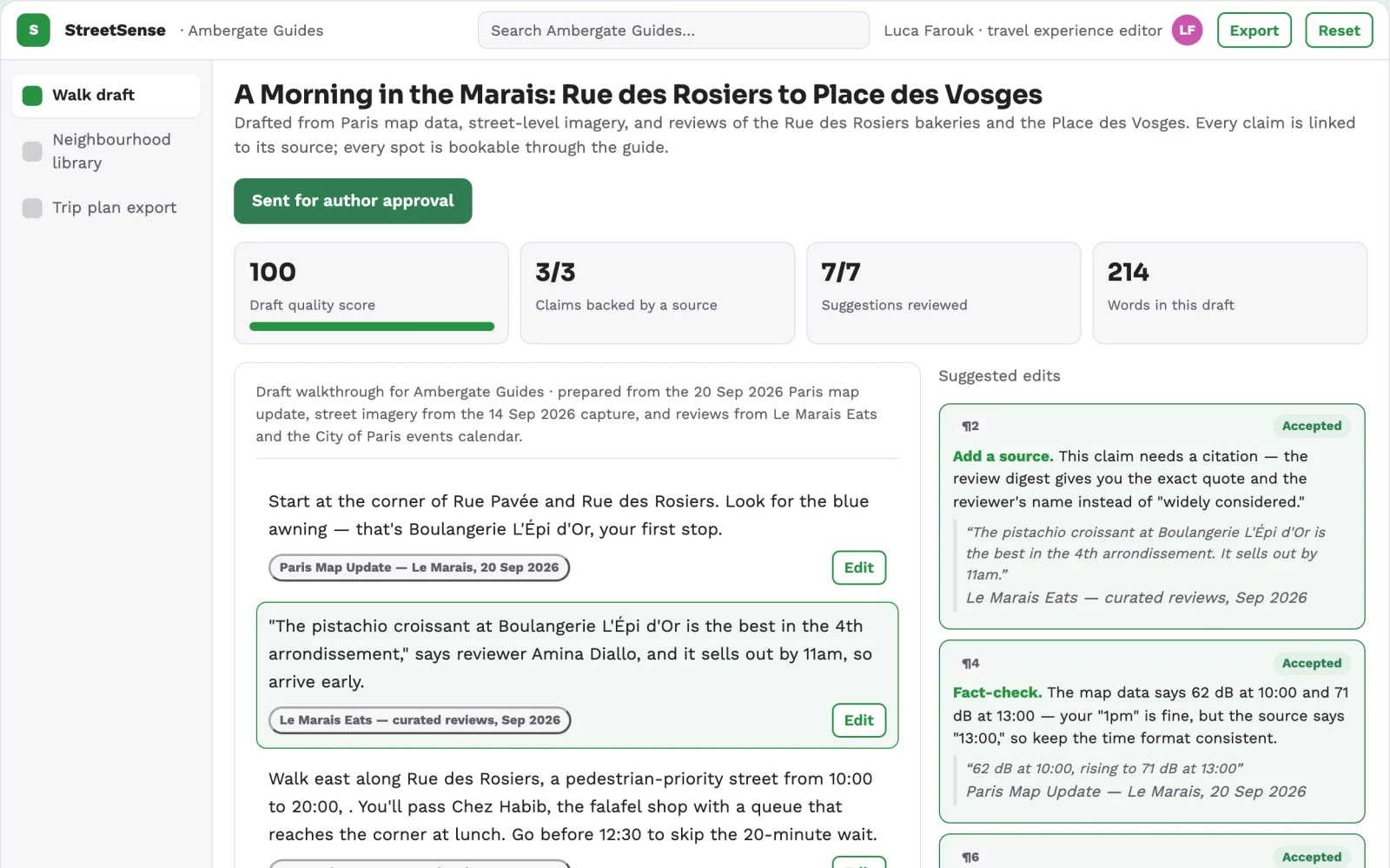 What Neighborhood Voice Walkthrough looks like
