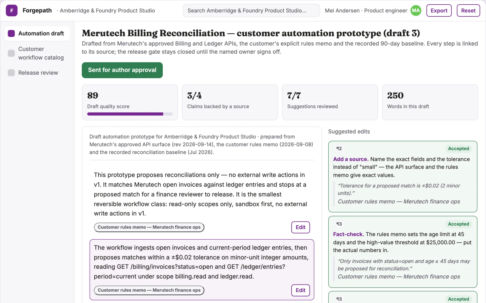 What User-configured automation builder looks like