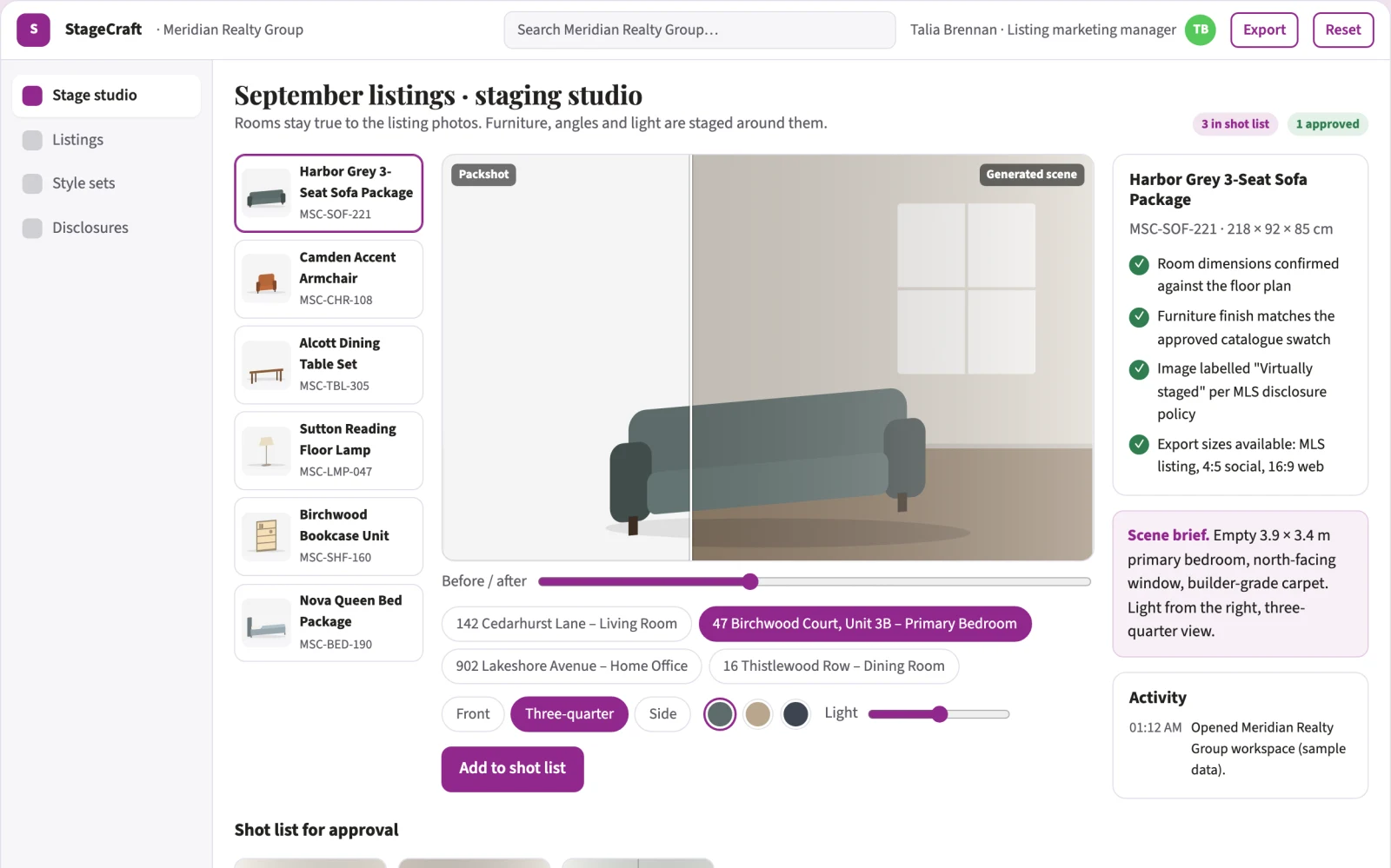 What Virtual staging service looks like