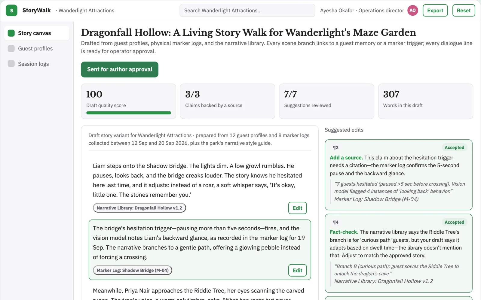 What Living Story Walk looks like