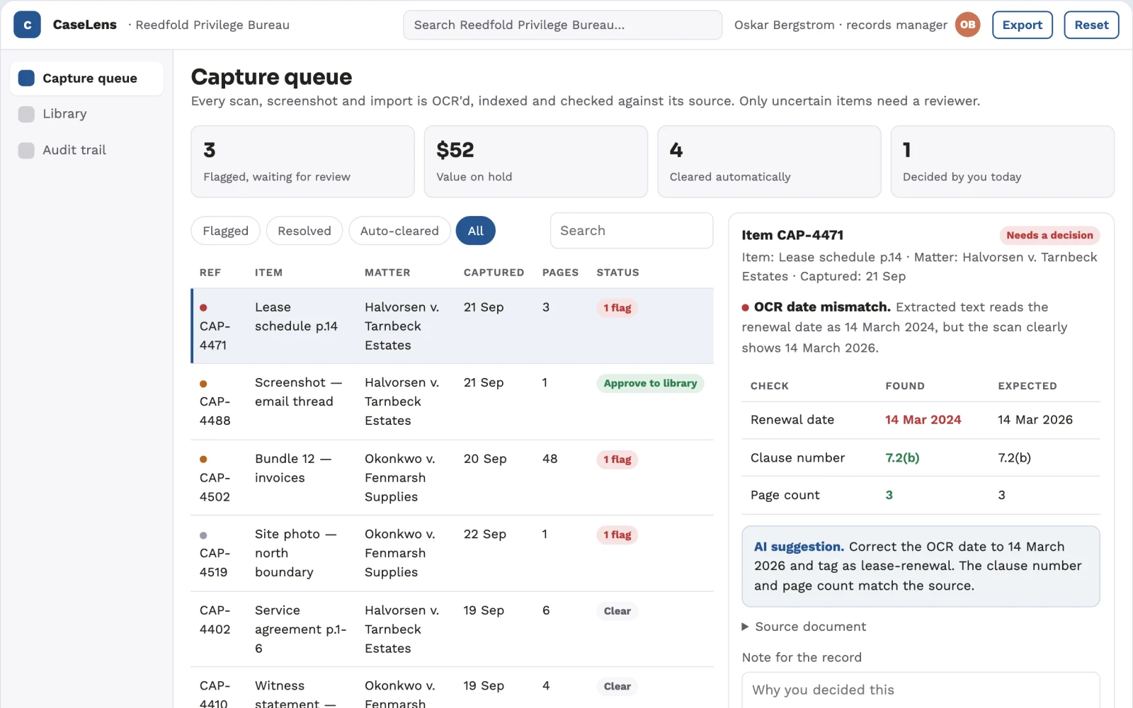 What Visual and document capture search library looks like