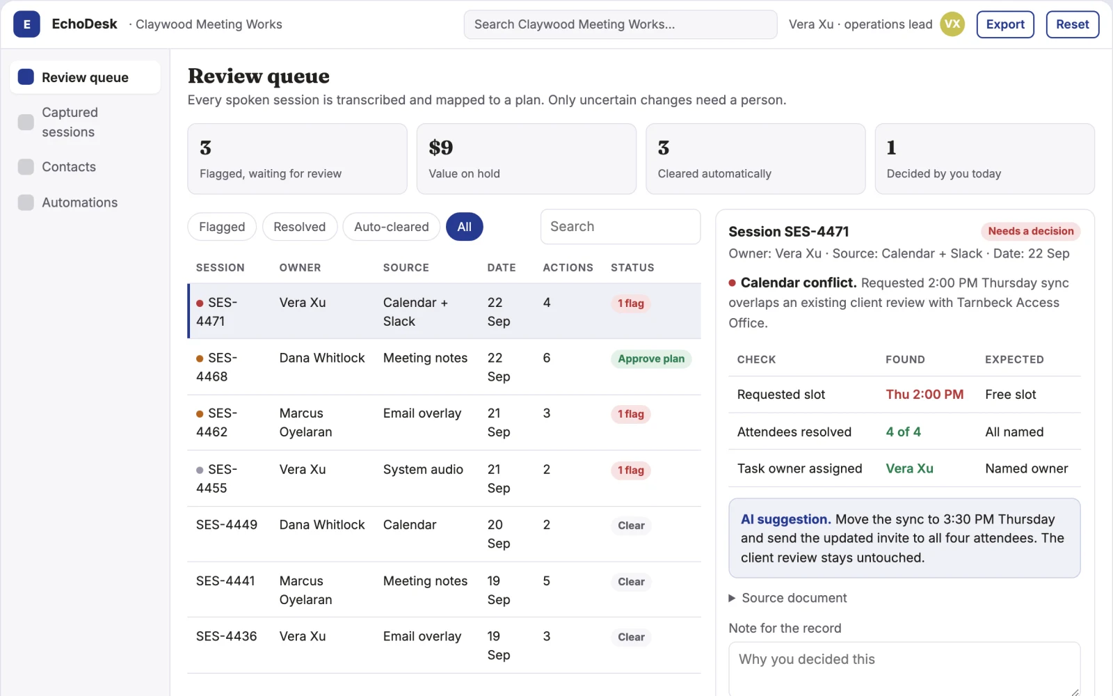 What Voice-driven desktop task and meeting assistant looks like