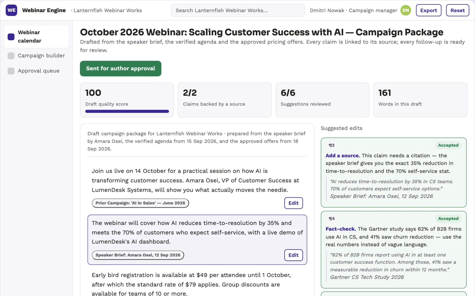 What Webinar promotion engine looks like